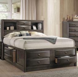 Queen Storage bed Frame Brand New - MattressNot Included