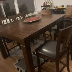 High Dining Table and Chairs 4 High 🪑 Chairs 