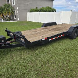 2022 Flatbed Car Truck Vehicle Hauler W/winch 10k Axles