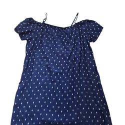 Old Navy navy/white print spaghetti strap/sleeveless dress, L. EUC.