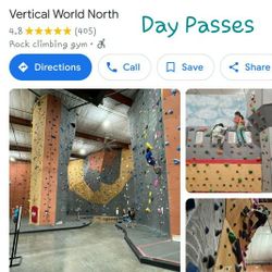Vertical World Rock Climbing Day Passes