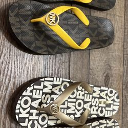 Authentic MK flip flops (Sz10) (both for 30.00)