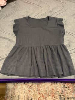 Grey Babydoll Top