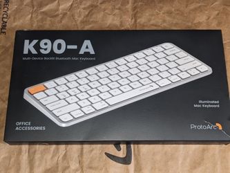 ProtoArc K90-A Bluetooth Keyboard for iPad/ Mac, Multi-Device Low Profile Rechargeable