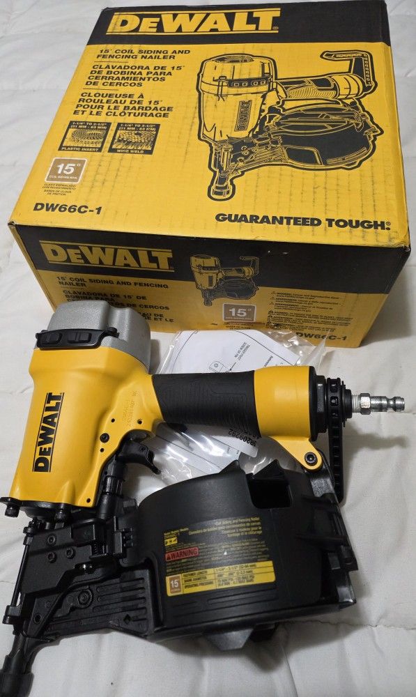 Dewalt 15° COIL SIDING AND FENCING NAILER DW66C-1