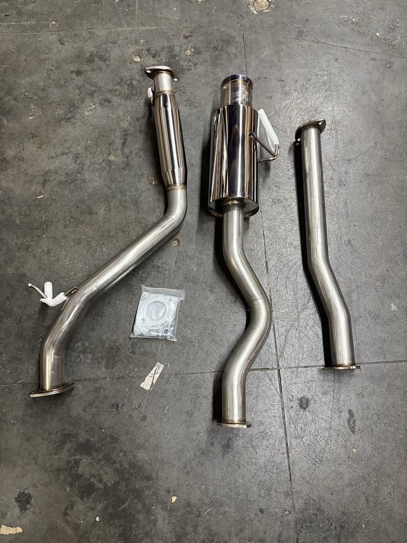 LA Zona Auto Parts 2006 to 2011 Honda Civic SI coupe 2 Inch Exhaust System with 4 inch Muffler Escape Moffle Horse Power 