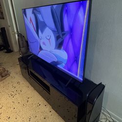 65 Inch Samsung Smart TV And Black TV Stand