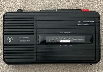 Vintage GE Cassette Tape Player Recorder