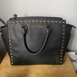 Selma Leather Black Michael Kors Bag