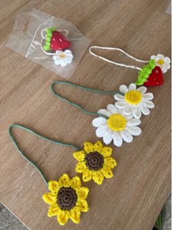 Crochet decoration for car mirror or something  $5 for each