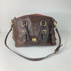 Dooney And Bourke Florentine Bristol Leather Satchel - Brown 