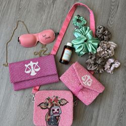 VALENTINES BUNDLE with Beaded Purses And Skincare 