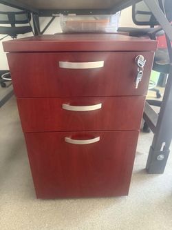 3-Drawer Wood File Cabinet with Lock & Keys  $60 OBO