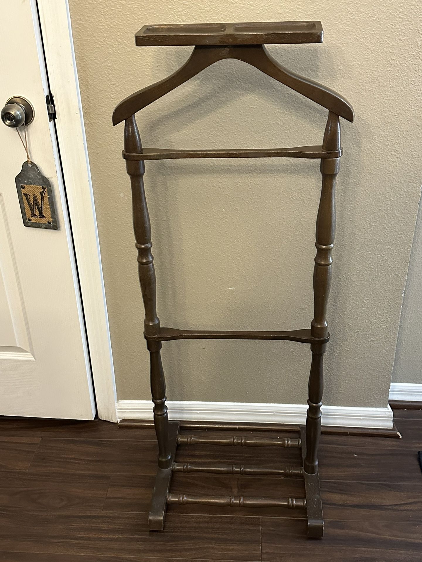 Tall Wooden Vintage Butler/Valet stand 