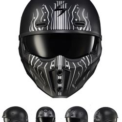 Scorpion Exo Covert X Tribe - Black Matte/White - Brand new In the Box