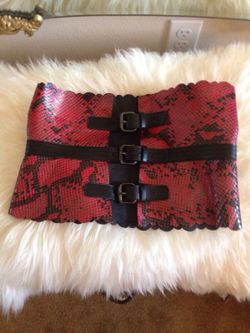BCBG corset belt snakeskin