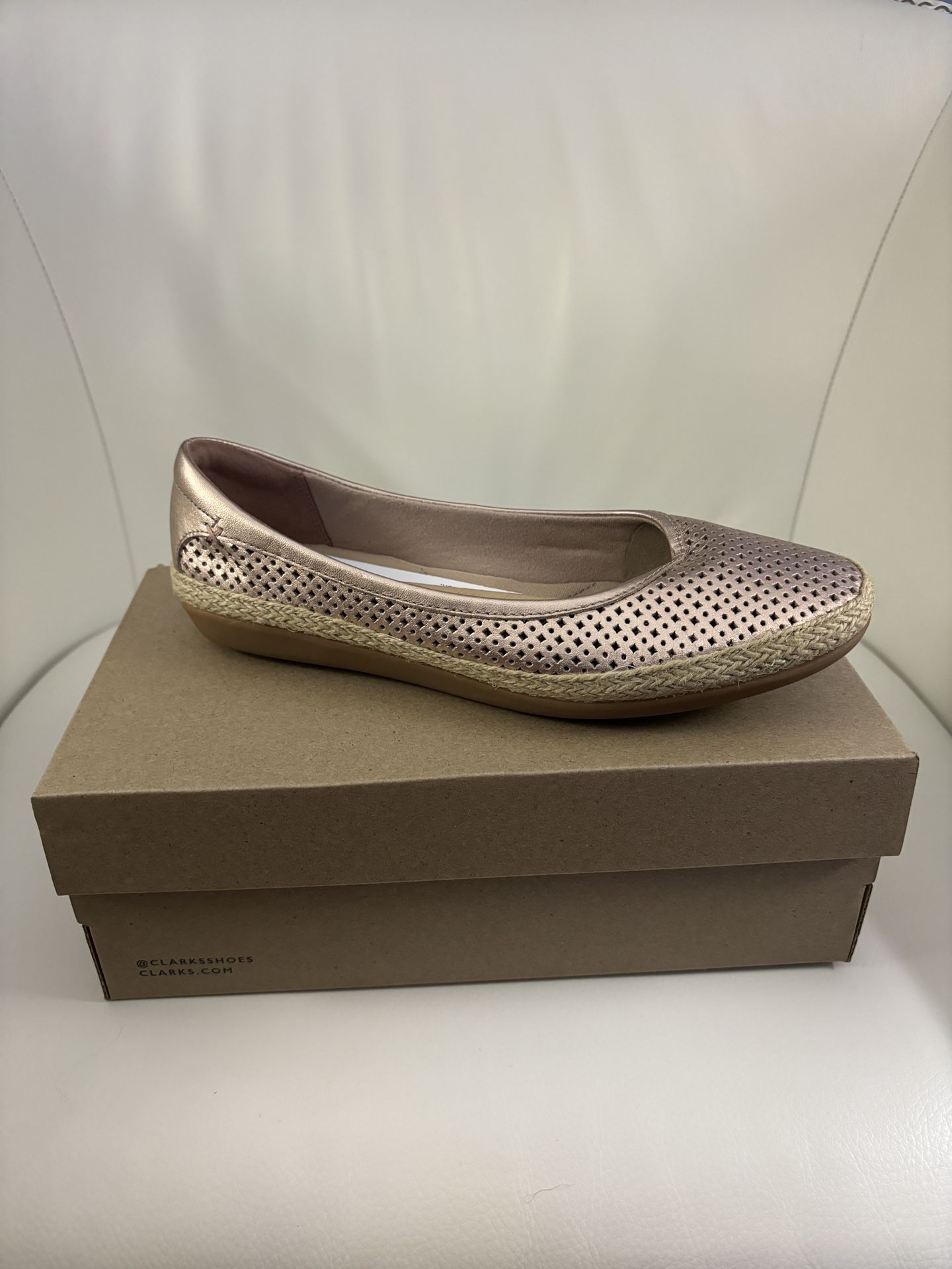 Clarks Rose Gold Flats