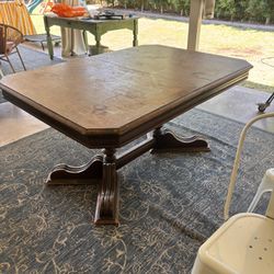 Antique Wood Dining Table