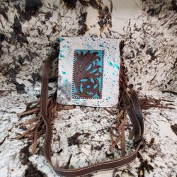 Cowhide Tooled Purse 