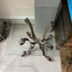 Glass top end table