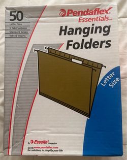 PENDAFLEX 50/BOX HANGING FILE FOLDERS w/ PLASTIC DIVIDERS & LABELS