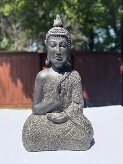 Approx. 15” tall × 7” wide * Lightweight construction * Wood-look finish with gold accents * Pre-owned  Sold as is. Please review all photos carefully