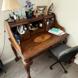 NEED GONE ASAP Solid Wood Desk + Desk Chair