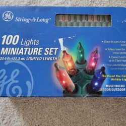 G e one hundred mancher set lights thirty three feet light at length