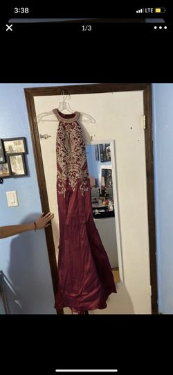 Maroon party dress