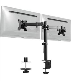 DUAL MONITOR 32” DESK MOUNT WITH CLAMP