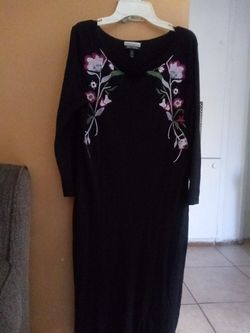 Black flowers dress