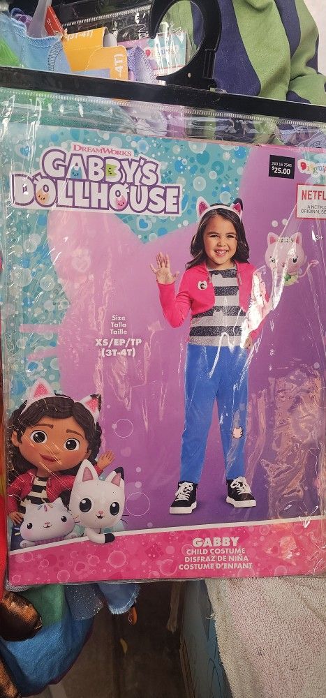 Gabby Doll House 3t-4t Costume
