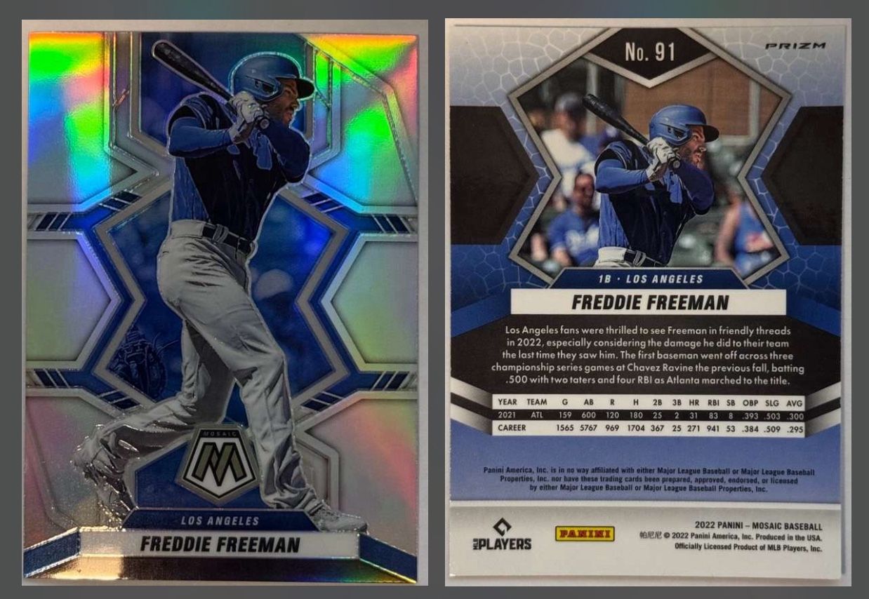 2022 Panini Mosaic - Freddie Freeman - Silver Prizm
