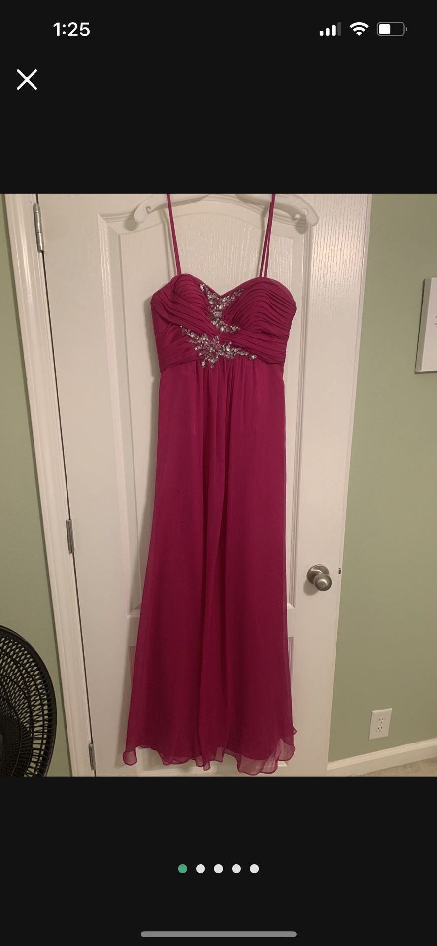 David’s Bridal Long Pink Fuchsia Formal Dress Size 2
