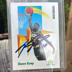 Signed Shawn Kemp Skybox Card