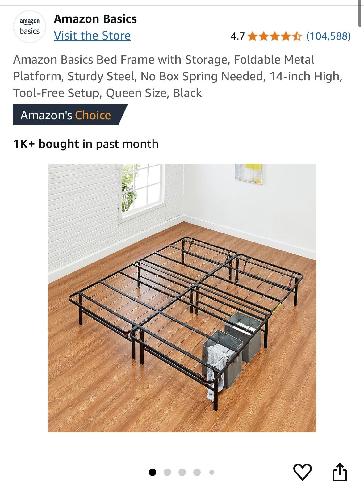 Foldable Queen Bed Frame Amazon Basics