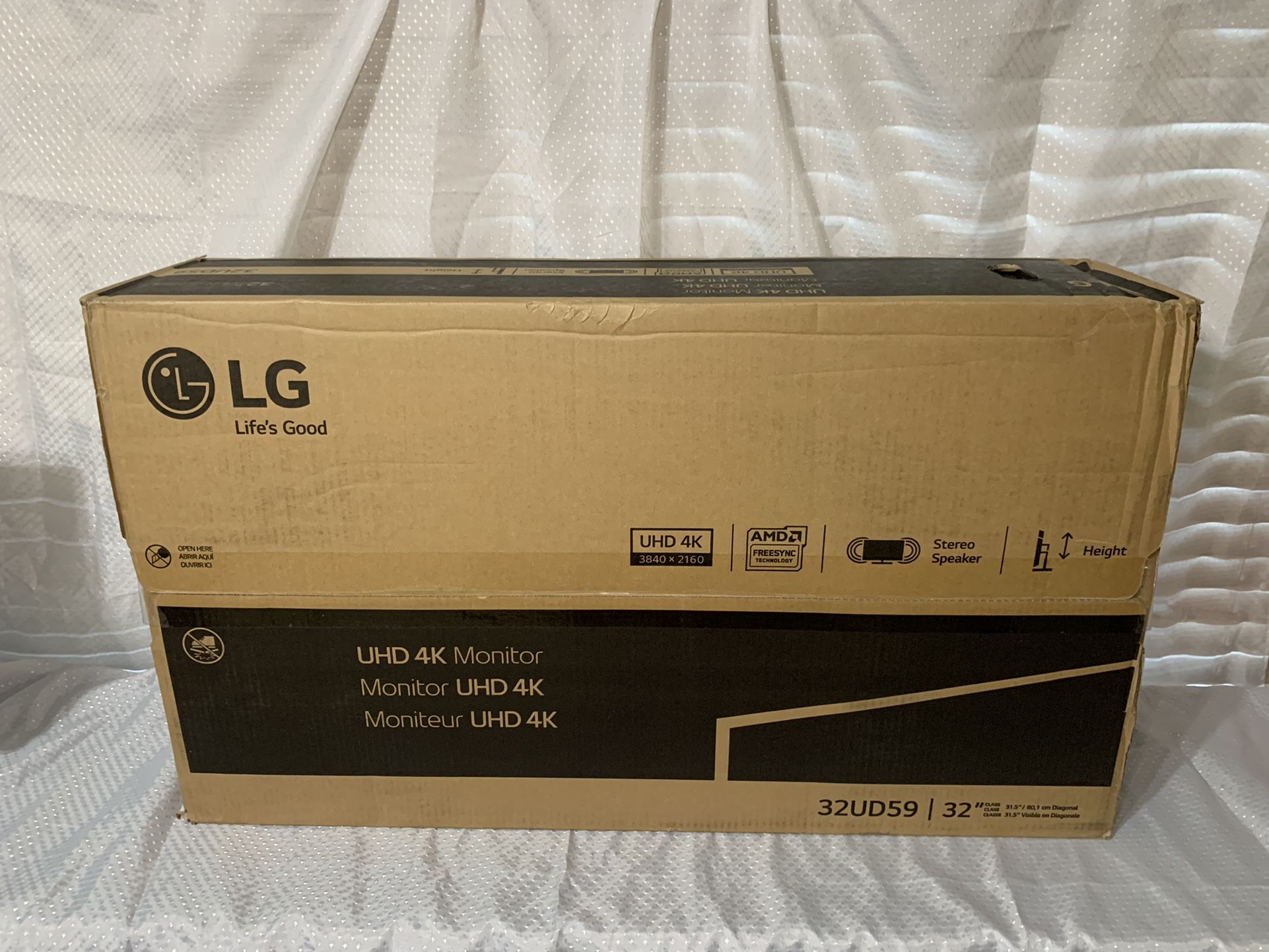 LG 32 Inch Monitor 4K UHD LED Computer 32" Monitor 3840 x 2160 16:9 32UD59B