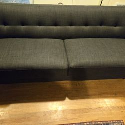 Charcoal Gray Fabric Sofa
