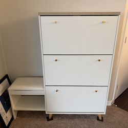 White Shoe Cabinet