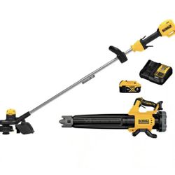 DEWALT 20V MAX Cordless String Trimmer and a DEWALT Cordless Leaf Blower