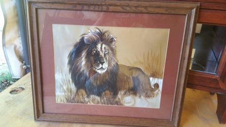 Foil type picture of a lion