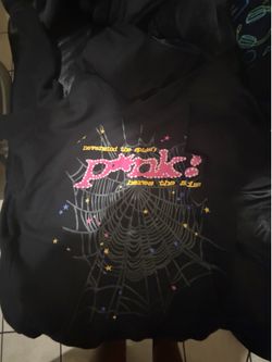 P*nk spider hoodie