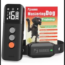 Dog Training Collar with Dog Positive Reinforcement Training Booklet Waterproof Shock Collar with Remote for Small Medium Large Dogs (Black)