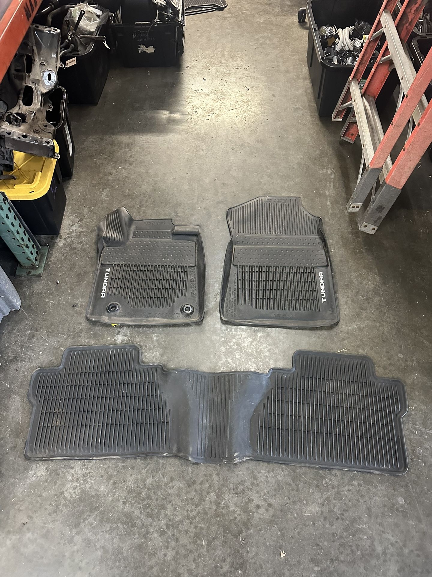 2016-2021 Toyota Tundra Interior Floor Rubber Cover Mat Set Of 3 Oem