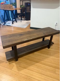 Solid wood bench piece