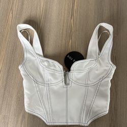 White Fox Corset Top