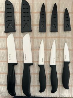 Yoshiblade Japanese ceramic blade 5 piece knife set for kitchen