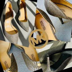 Michael Kors Metallic Gold Heels — Size 9.5 (Brand New)