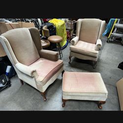 Take Everything For $90. Furniture Pick Up Only In Torrance 90502 Set Of Two Chairs And An Ottoman 