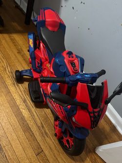 6V Spiderman Motorcycle, Battery Ride on Toy, for Kids, Ages 3+